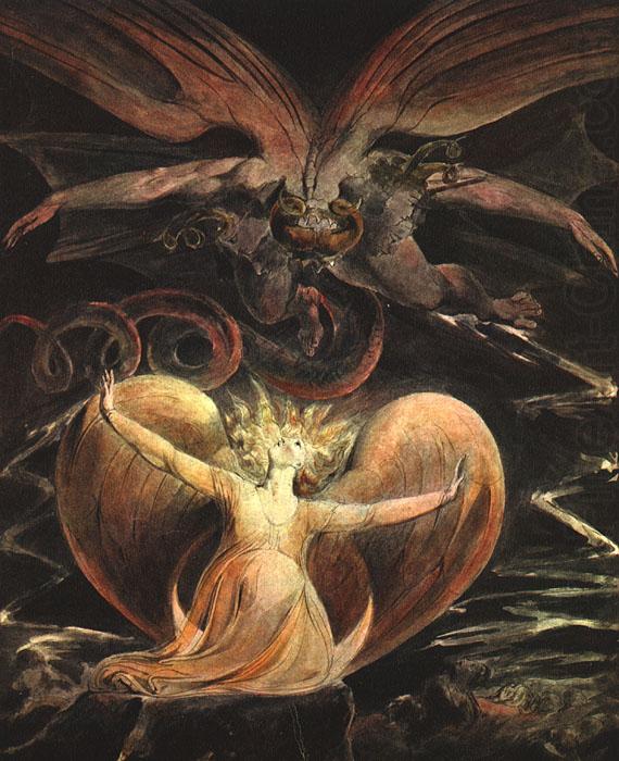 William Blake The Great Red Dragon and the Woman Clothed with the Sun china oil painting image
